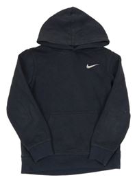 Tmavomodrá mikina s logem a kapucí Nike 