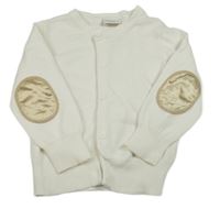 Smotanový prepínaci sveter s náloketníky Zebralino