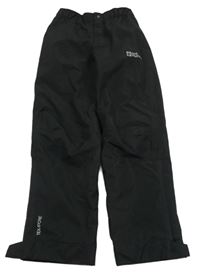 Černé šusťákové oteplovačky s logem Jack Wolfskin