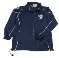 Tmavomodrá prepínaci športová mikina s výšivkou Olympic