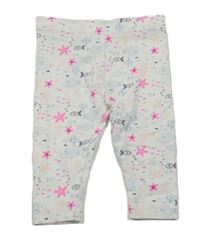 Biele legíny s rybičkami Lupilu