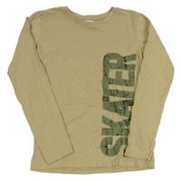 Béžové triko s nápisem Chapter Young