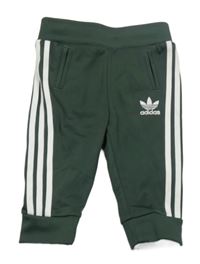 Olivové sportovní kalhoty s logem Adidas