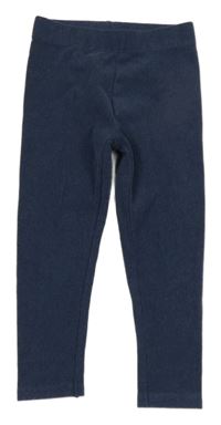 Tmavomodré žebrované legíny Nutmeg