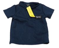 Nové - Tmavomodré vzorované tričko Shein