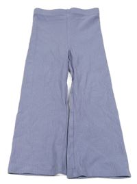 Levandulové žebrované flare kalhoty Tchibo