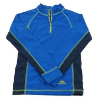 Kobaltově modro-tmavomodrá funkčná fleecová mikina s logom Trespass