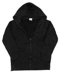 Černá propínací sportovní mikina s logem a kapucí Nike 