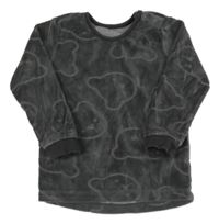 Sivá zamatová mikina s medvedíkmi George