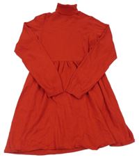 Červené svetrové šaty s rolákom George