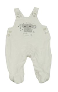 Bílé sametové dupačky s koalami George