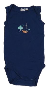 Tmavomodré body s rybičkami Impidimpi