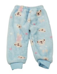 Svetlomodré chlpaté nohavice s medvedíkmi