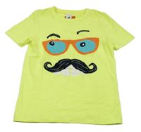 Limetkové tričko s potlačou C&A