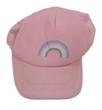 Svetloružová šiltovka s dúhou