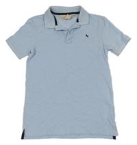 Svetlomodré polo tričko s výšivkou H&M