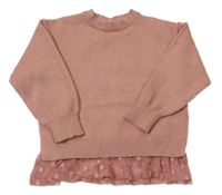 Staroružový sveter so sieťovinou Primark