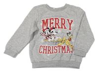 Sivá melírovaná mikina s Mickeym Disney