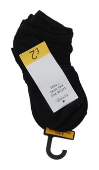 Nové - 7pack - Černé kotníčkové ponožky vel. 23-26