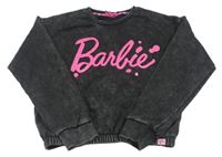 Černá šisovaná crop mikina s logem - Barbie PRIMARK