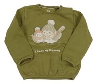 Khaki mikina s vtáčky C&A