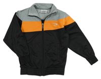 Čeno-oranžovo-sivá prepínaci športová mikina