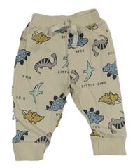 Svetlobéžové tepláky s dinosaurami everyday