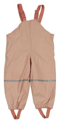 Světlerůžové nepromokavé laclové podšité kalhoty lupilu