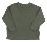 Khaki žebrované mikinotriko F&F