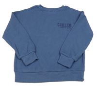 Tmavomodrá rebrovaná mikina s nápismi Originals