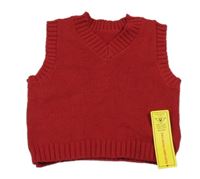 Nové - tmavočervená pletená vesta SHEIN