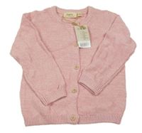 Nové - ružový melírovaný prepínaci sveter lupilu