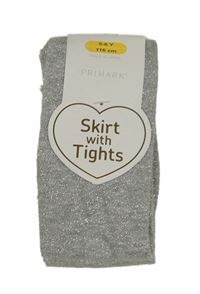 Nové - sivo-strieborné melírované pančuchy PRIMARK