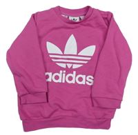 Tmavorůžová mikina Adidas