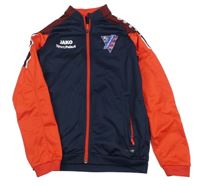 Tmavomodro-červená thermo prepínaci mikina s logom JAKO