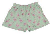 Mátové bodkovaná é kraťasy s plameňáky Next