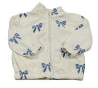 Smotanová fleecová prepínaci mikina s mašličkami St. Bernard