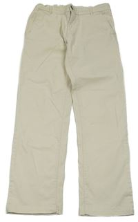 Svetlobéžové chino plátenné nohavice KIDS