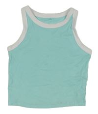 Mátovo-biely rebrovaný crop top George