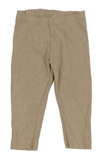 Béžové melírované rebrované legíny H&M