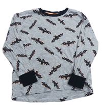 Sivé tričko s netopýry Zeeman