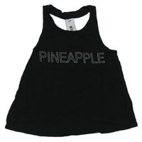 Čierny top s logom Pineapple