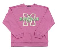 Ružová mikina s nápisom Primark