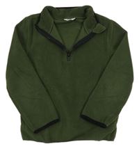 Khaki fleecová mikina M&Co.