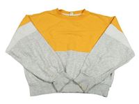 Hořčicovo-svetlosivá mikina H&M