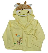 Žltá ľahká prepínaci mikina s kapucí - žirafa