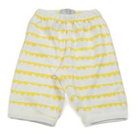 Bielo-žlté vzorované tepláky