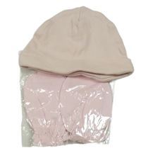 2set - Růžová bavlněná čepice + rukavičky