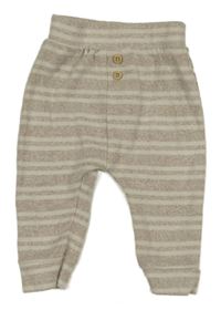 Béžové pruhované úpletové tepláky s gombíkmi George
