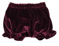 Vínové sametové podšité kraťasy Next